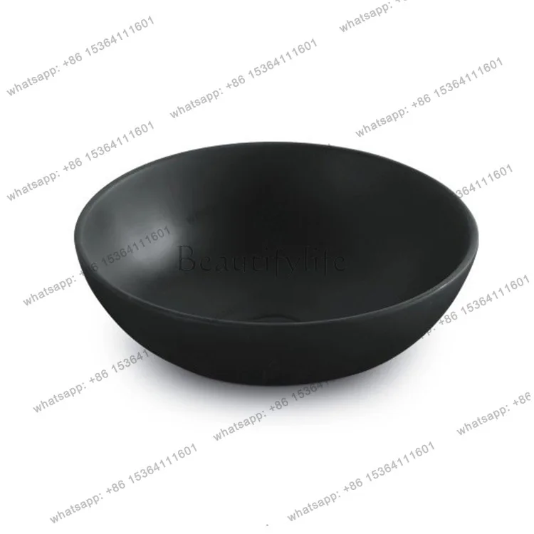 Personalized color wash basin, matte, round art stage basin