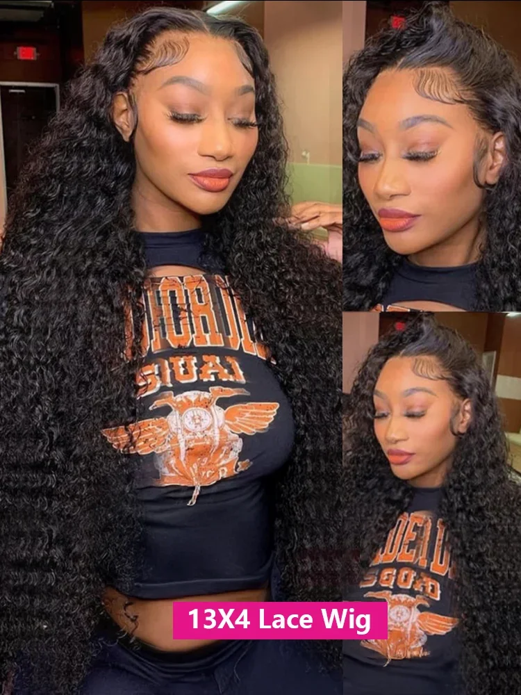 40 42 بوصة موجة عميقة 13x6 Hd الدانتيل الجبهة باروكة من شعر طبيعي البرازيلي مجعد الباروكات موجة عميقة شعر مستعار أمامي فضفاض موجة المياه شعر مستعار للنساء #2