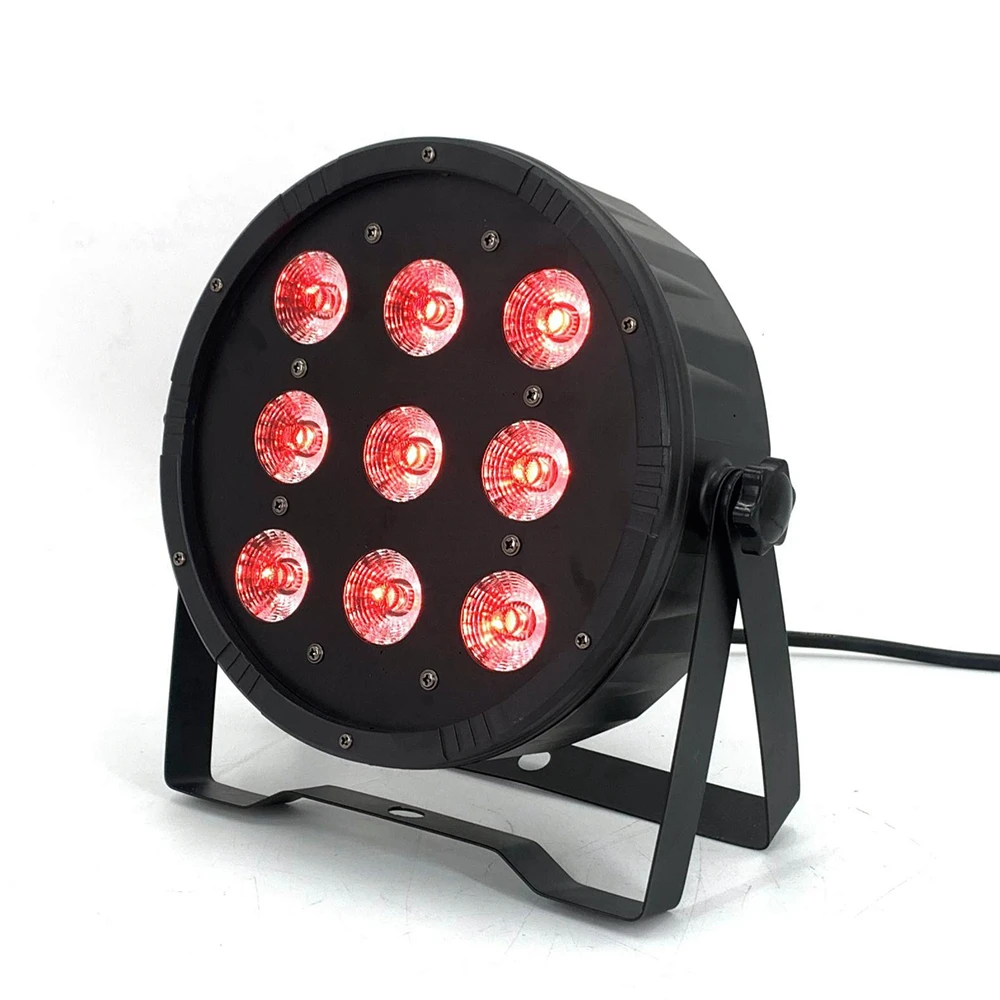 Wireless remote control LED Par CREE 9x12W 4in1 RGBW Led Stage Light LED Flat SlimPar Quad Can With DMX512 Flat DJ