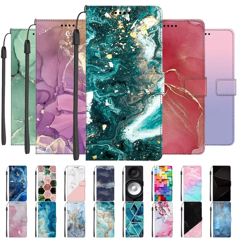 

Для Moto Edge 60 Pro флип-кожаный чехол с мраморным кошельком, чехол для телефона Funda для Motorola Edge60 Fusion 5G 60pro, чехол-подставка для книги