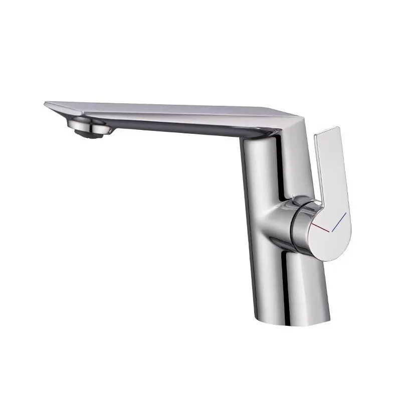 

Nordic Single-Hole Single-Handle Hotel Bathroom Faucet Ceramic Cold Hot Water Aircraft Wash Basin Single-Handle Basin