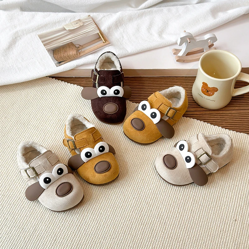 

Теплая хлопковая обувь с подкладкой для девочек, новые зимние детские туфли на плоской подошве для детей от 2 до 12 лет, нескользящие детские сапоги с мягкой подошвой