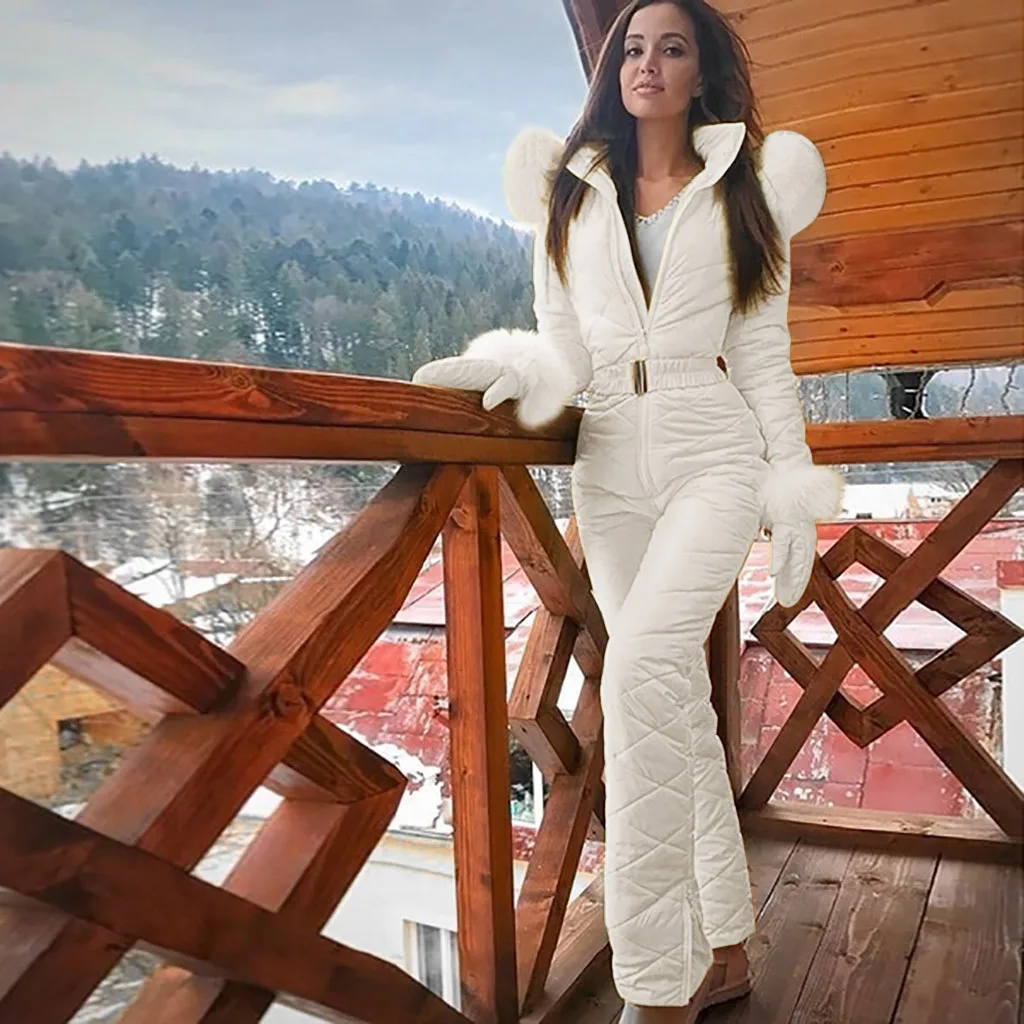 Macacão Esqui Feminino HOTIAN - À Prova D'Água Snowboard Inverno
