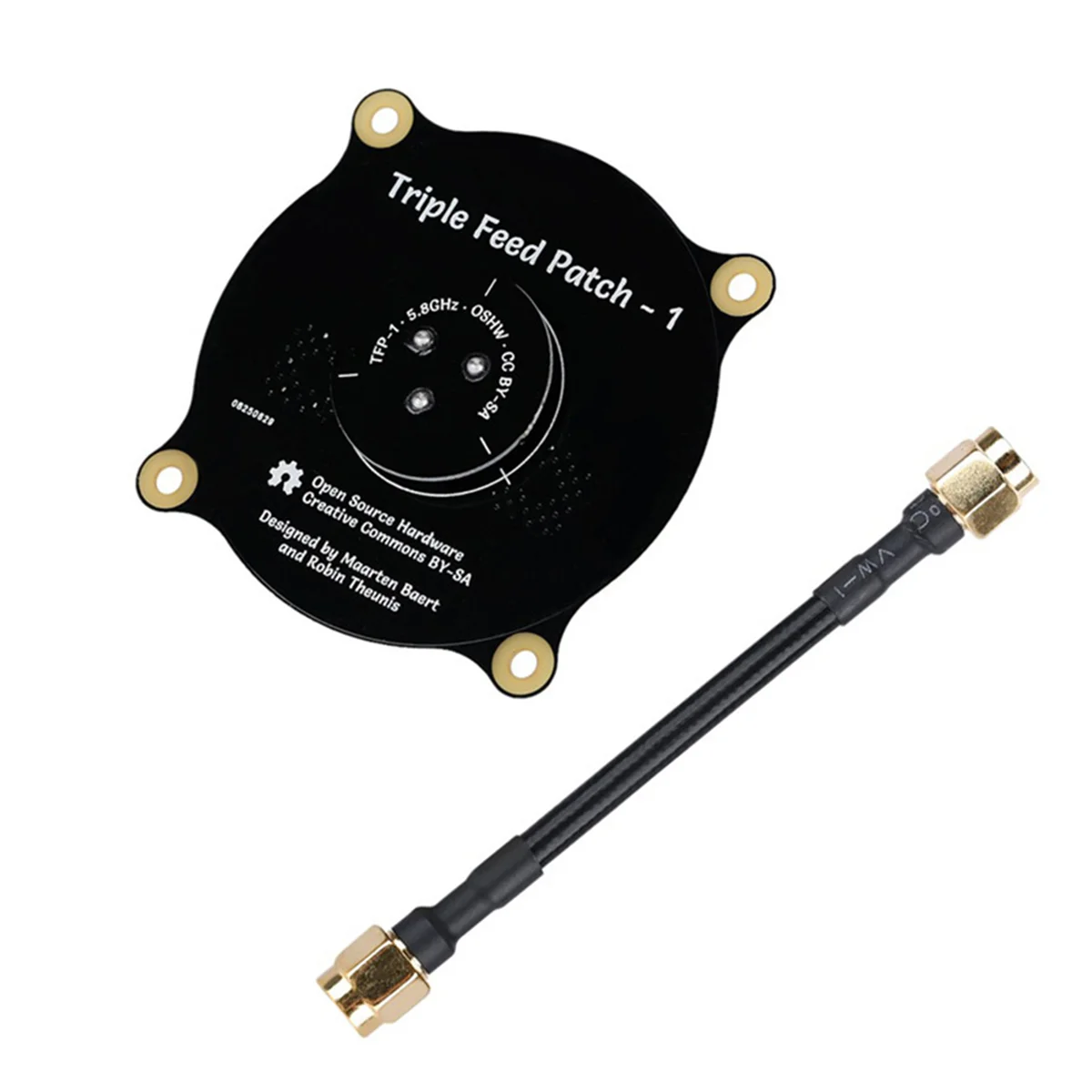 5.8GHz Triple Feed Patch Antenna RP SMA Directional Circularly Polarized Antenna for FPV Fatshark Goggles RC Drone