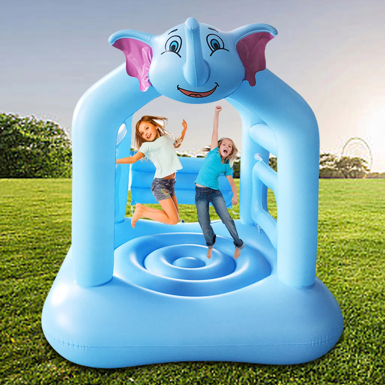 Bounce House For Kids Inflatable Trampoline Bouncy House Jumping Castle Toddlers Playhouses For Home Outdoor Yards Parks