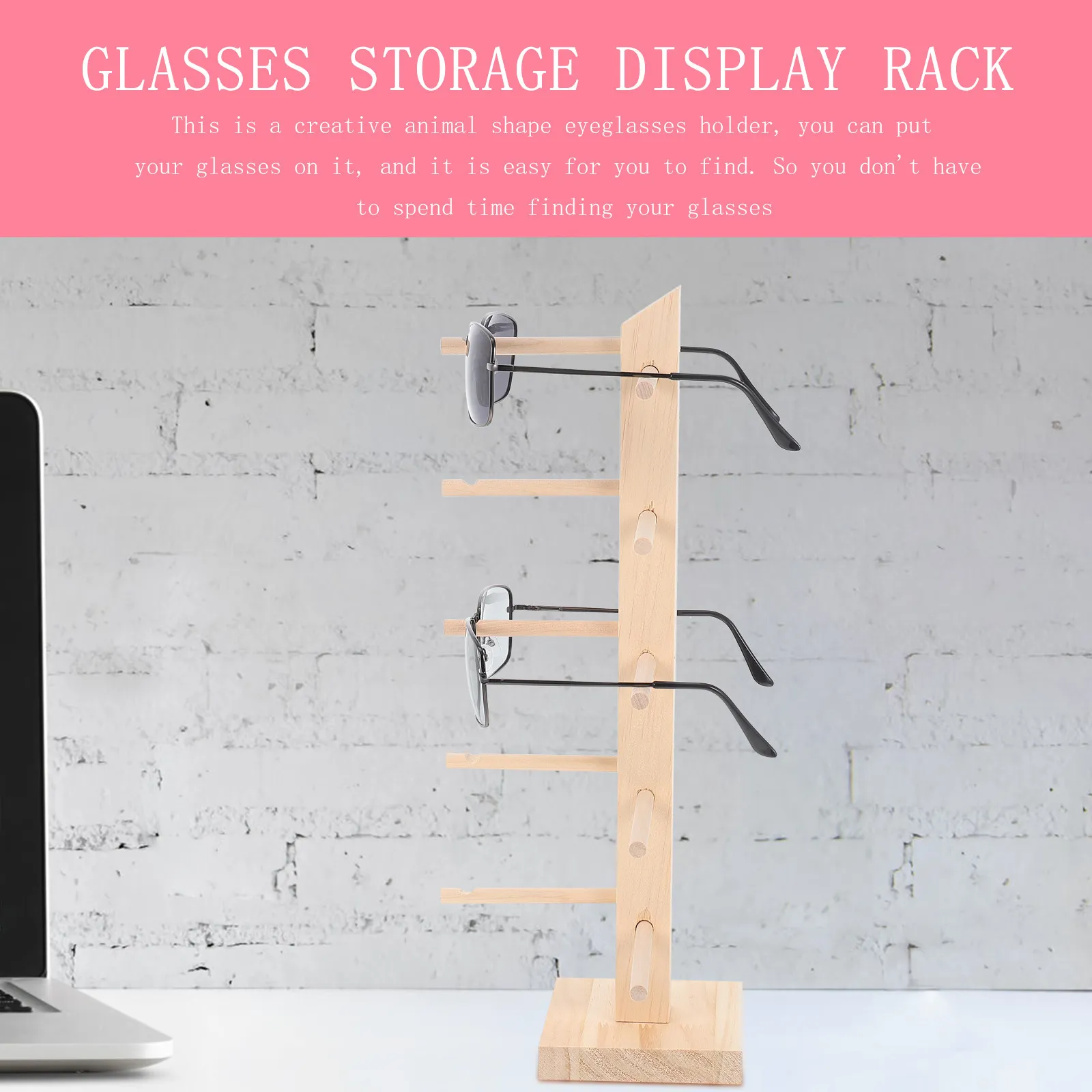 

Деревянная подставка-органайзер для солнцезащитных очков: элегантный и простой дизайн, устойчивая подставка для очков для дома, розничной торговли и выставок