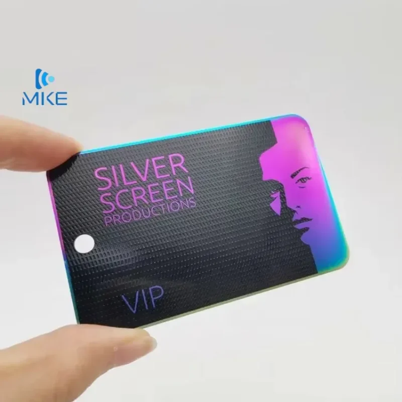 

Металлические визитные карточки Vip с красочной печатью и отверстием