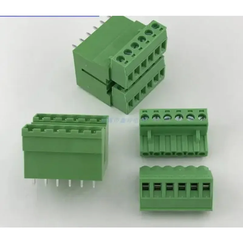 

10sets Double row double pluggable PCB terminal block K2EDGVH/RH-5.08MM male and female Plug +Straight /Angle needle Pin Socket