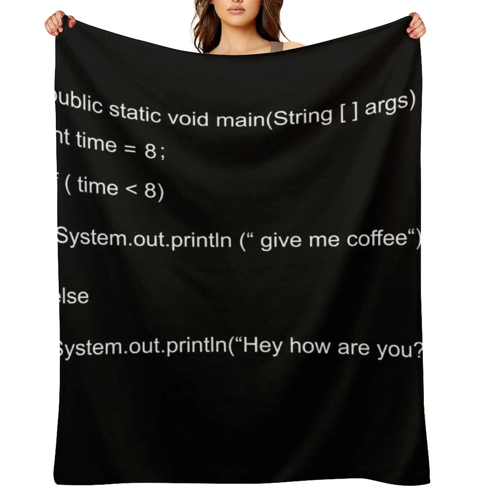 بطانية رمي مضحكة لرمز جافا للأريكة، بطانيات جميلة رفيعة فاخرة وسميكة