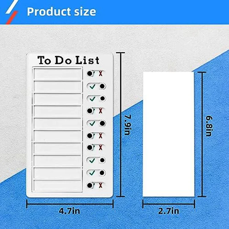 AUAU-Chore Chart Check List Task Board With Slider Daily To Do List Board Reminder Board Detachable Reusable Chores Chart