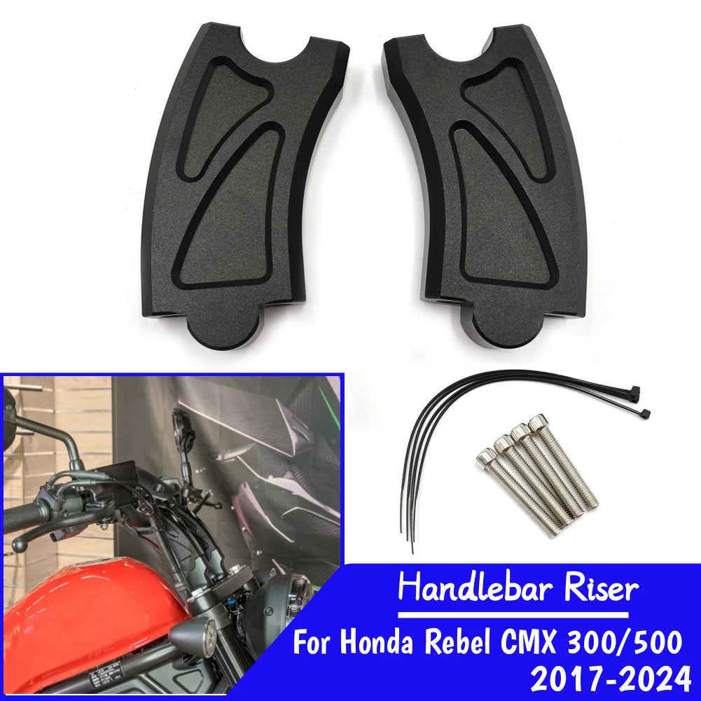 

CMX300 CMX500 Handlebar Riser Bar For Honda Rebel CMX CM 300 500 2017-2024 Motorcycle Handle Bar Mount Clamp Kit CNC Accessories