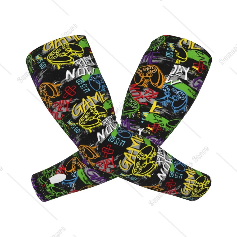 จอยสติ๊กเกม Cooling Sleeves สําหรับผู้หญิง ปลอกแขน ปลอกป้องกันแสงแดด UV เพื่อปกปิดด้วยซิลิโคนกันลื่น