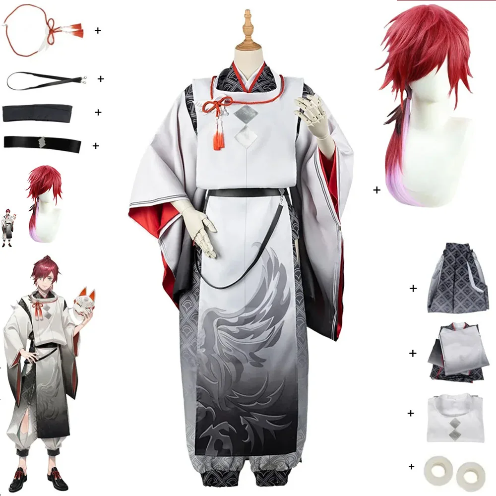anime-virtual-youtuber-lauren-iroas-cosplay-costume-vtuber-kimono-vest-coat-full-set-wig-halloween-carnival-party-dress-up