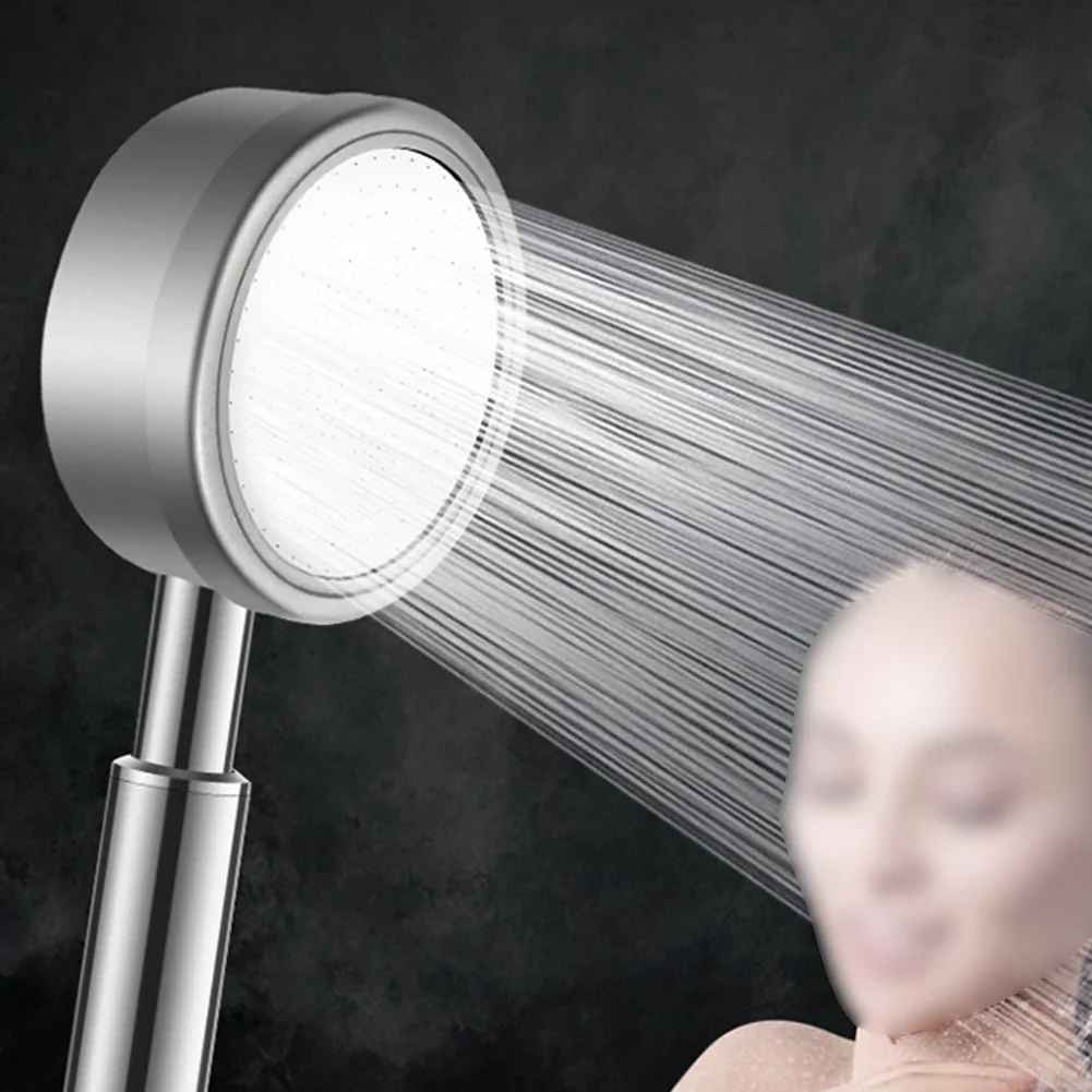 304 Stainless Steel High Pressure Bathroom Round Handheld Rain Shower Head Total Shower Length: 22cm