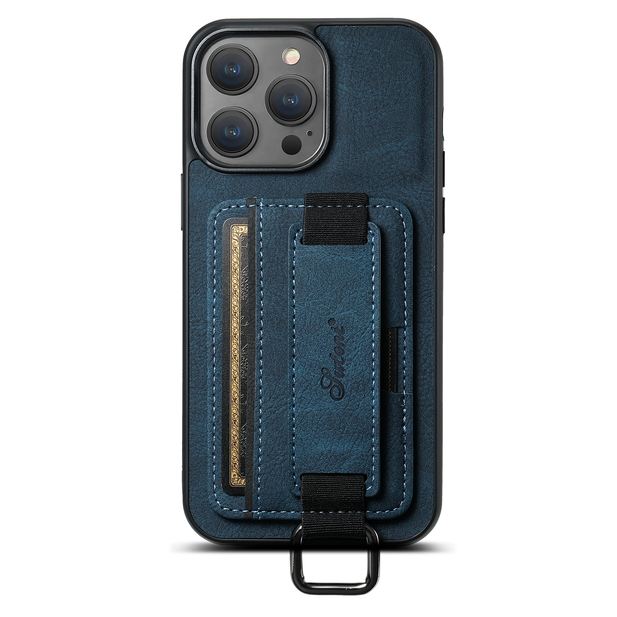 SUTENI Lychee-Haut-Print Handgelenkband Karten-Handyhülle Kartenhalter für iPhone 17 Pro Max 16 Plus 15 14 13 12 11 XR XS – Detail 31