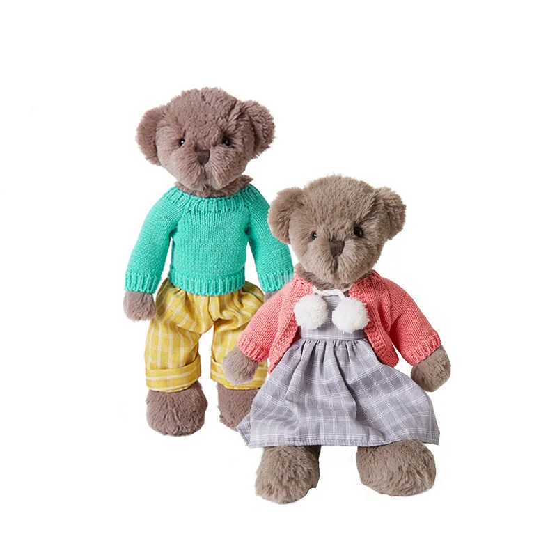 

Handmade 30CM Stuffed Dolls Soft Plush Bear Doll with Clothes Toys Baby Girl Boy Sleeping Dolls Kids Birthday Gift