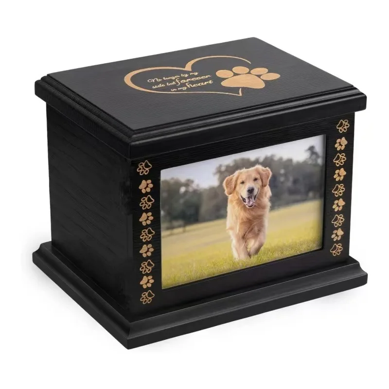 pet memorial Wholesale Handmade Pet Funeral Cremation Keepsake Urns for Cat Dog Ashes Store with Photo Frame