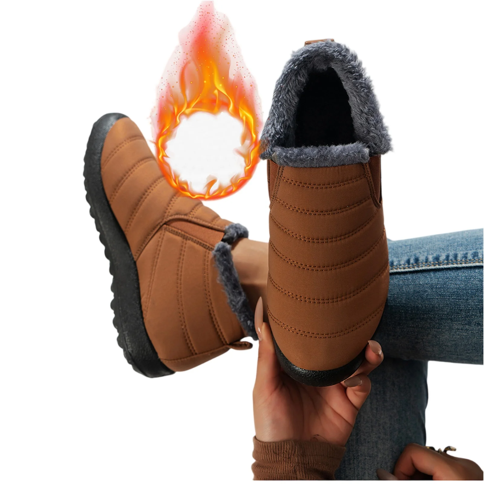 Chaussures imperméables hiver femmes baskets mode femme chaussures décontractées respirant doux classique baskets femme sans lacet cheville chaussures