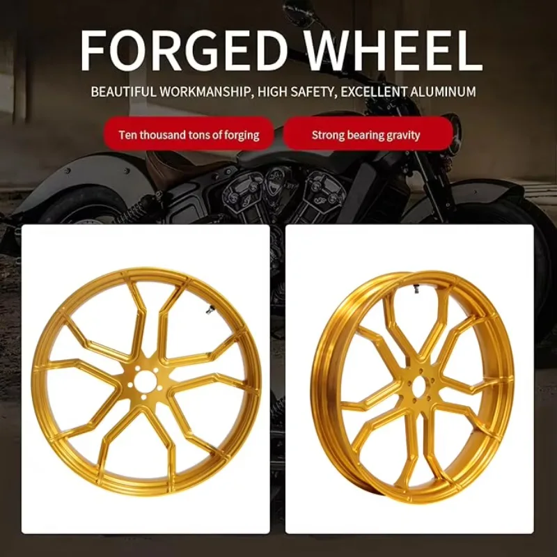 Customized 21-inch Front And 18-inch Rear Forged Aluminum Rims Are Suitable For Modified Rims Such As The Road King Gliding Tour