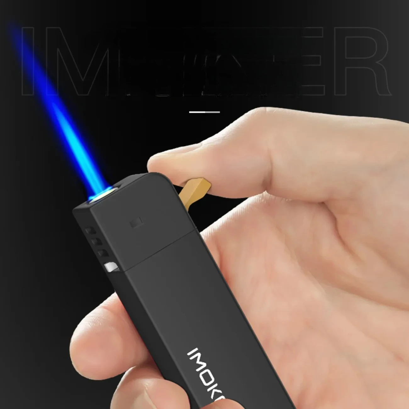 New Metal Windproof Lighter- Refillable Butane Jet Flame, Wholesale Customizable Igniter for Men's Cigarette Smoking view 5