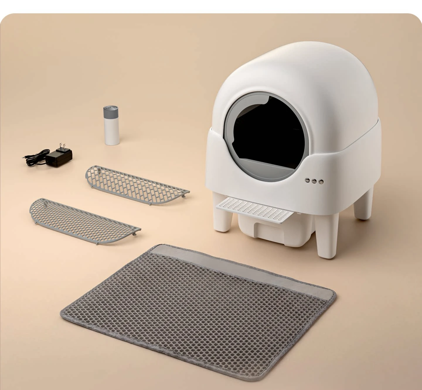 Large Automatic Cat Litter Box, Smart Enclosed Cat Toilet with Self-Cleaning, Odor Control and Leak Protection