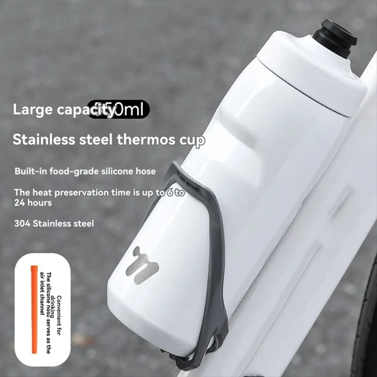 

ABJV вакуумная изоляционная спортивная бутылка для фитнеса, 550 мл, бутылка для воды из нержавеющей стали, сохраняет напитки, горячие или холодные для езды на велосипеде, тренажерного зала