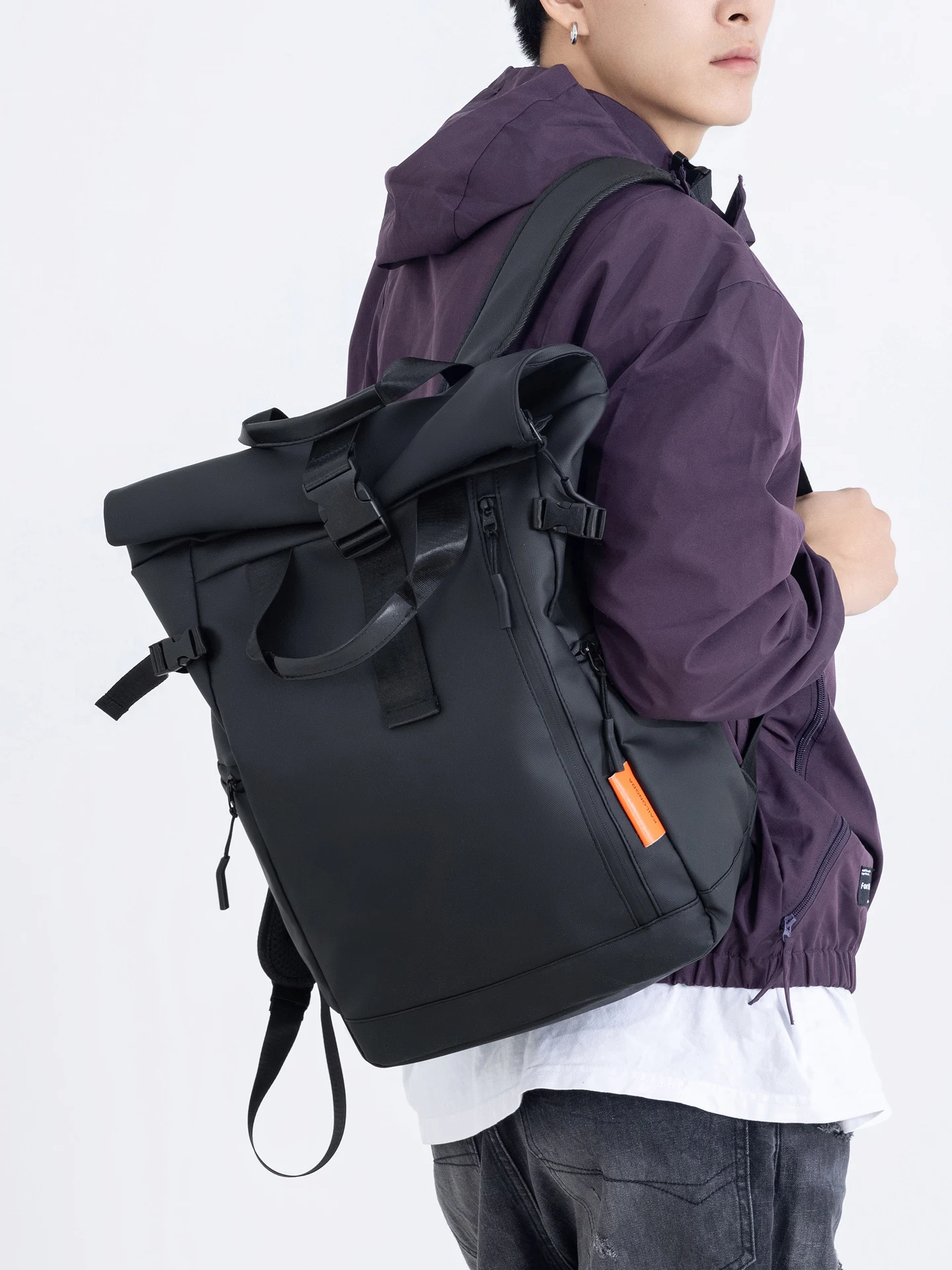 Faionable Borsa da viaggio Bapa a doppia spalla da uomo Borsa da viaggio per studenti delle scuole superiori Borsa da viaggio per pendolarismo semplice casual