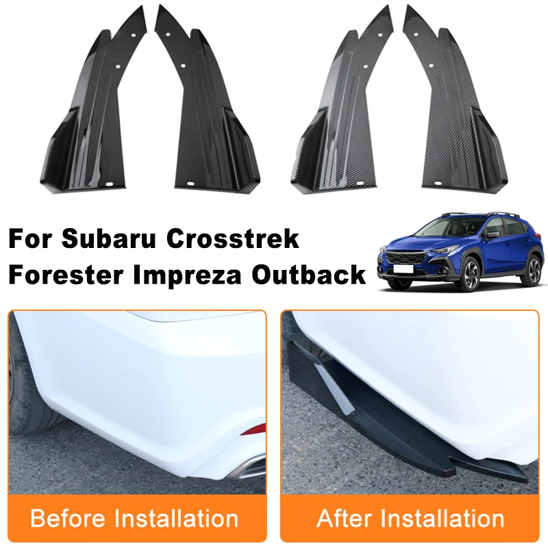 

Car Rear Bumper Spoiler Lip Diffuser Side Skirt Splitter Wrap Angle Anti-Crash For Subaru Crosstrek Forester Impreza Outback