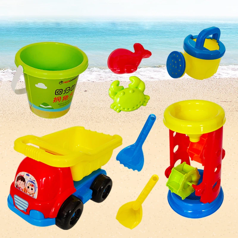 Summer Children Toys With Cute Animal Model Ins Seaside Beach Toys Rubber Dune Sand Mold Tools Sets Baby Bath Toy Kids Swim Toy