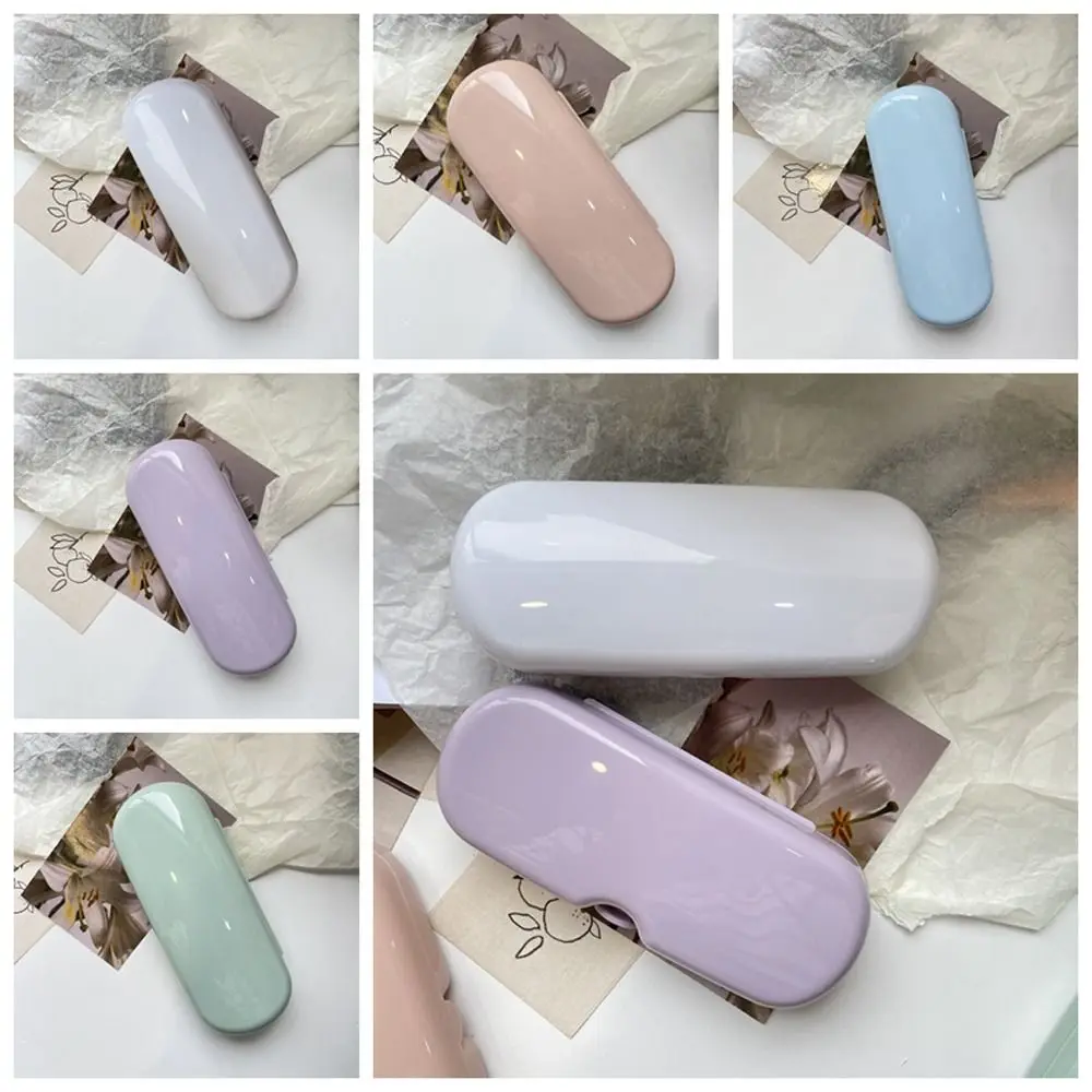 Solid Color Plastic Sunglasses Box Anti-scratch Waterproof Glasses Case Lightweight Korean Style Eyeglasses Holder Outdoor