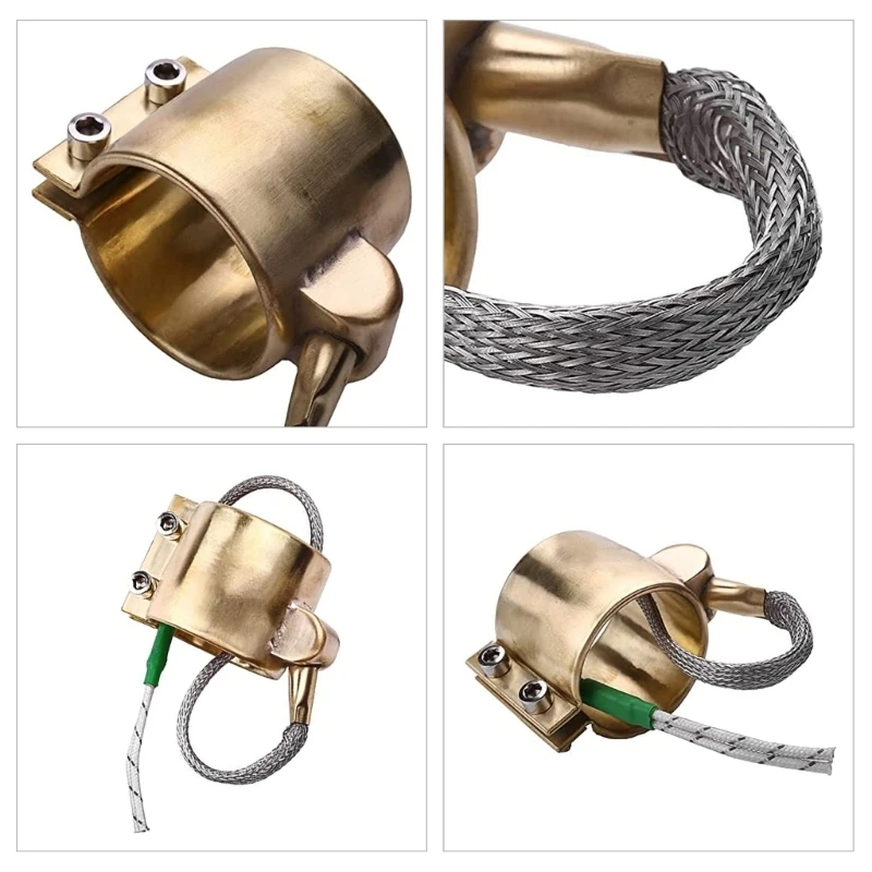 Electric Copper-Brass Band Heater Fully Enclosed Heating Element Copper-Barrel Coil Heater for Injection-Molding Dropshipping