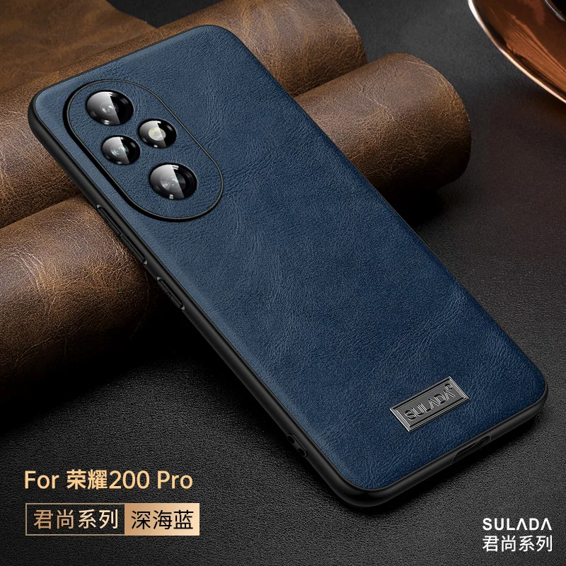 Luxury PU Leather Cover For HONOR 200 FOR HONOR 200 PRO Case Skin Friendly back cover shockproof bumper funda FOR HONOR 200 PRO