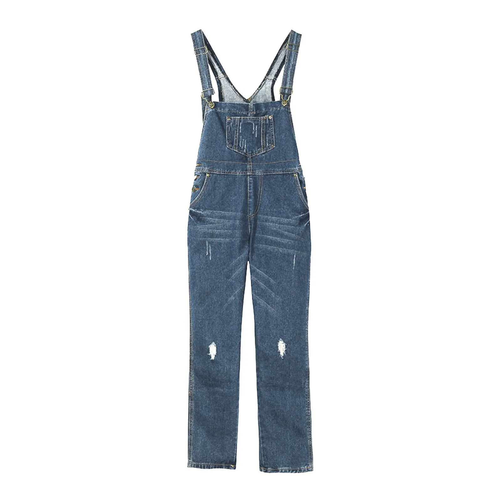 Tuta senza maniche da donna estiva ampia vestibilità ampia bavaglino elasticizzato Jeans larghi tuta moda Jeans pagliaccetti tuta corta femminile