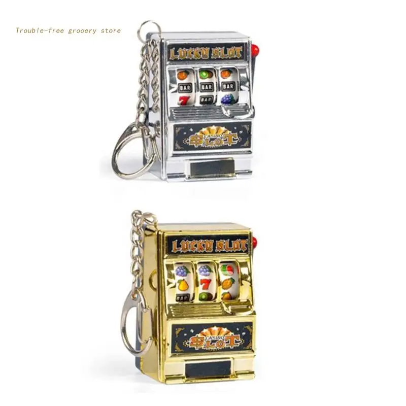 Mini  Keychain with Small Bell Funny Casino Pendant Bag Charm