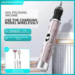 YIKOOLIN Mini Portable Nail Drill Electric Nail Drill Set Portable Polisher Rechargeable Manicure Electric Nail Grinder
