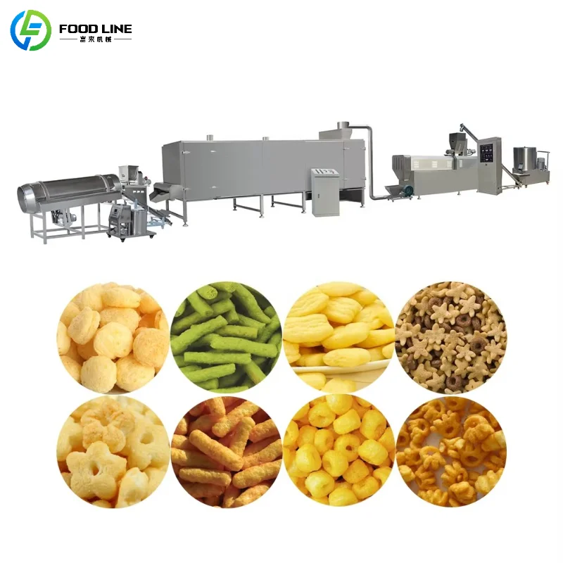Customized Industrial Puffed Food Production Line Complete After-Sales Support Puffed Snack Production Line Reliable Choice