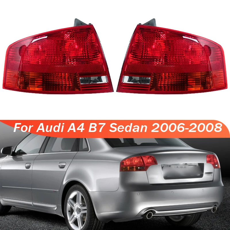 

Для Audi A4 B7 седан 2006 2007 2008 задний фонарь без лампы, Стайлинг автомобиля, сигнальная лампа, предупреждающий стоп-сигнал, задний фонарь 8E 9945095 8Е 5945096