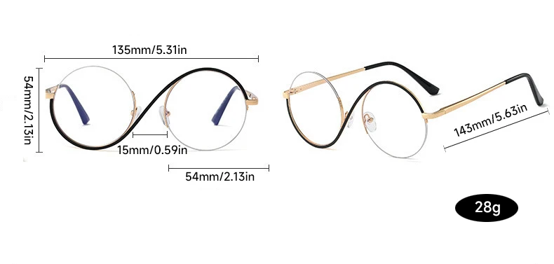 Neue Mode Runde Anti Blaues Licht Gläser Frauen Transparente Linsen Brillen Männer Marke Designer Brillen – Detail 8