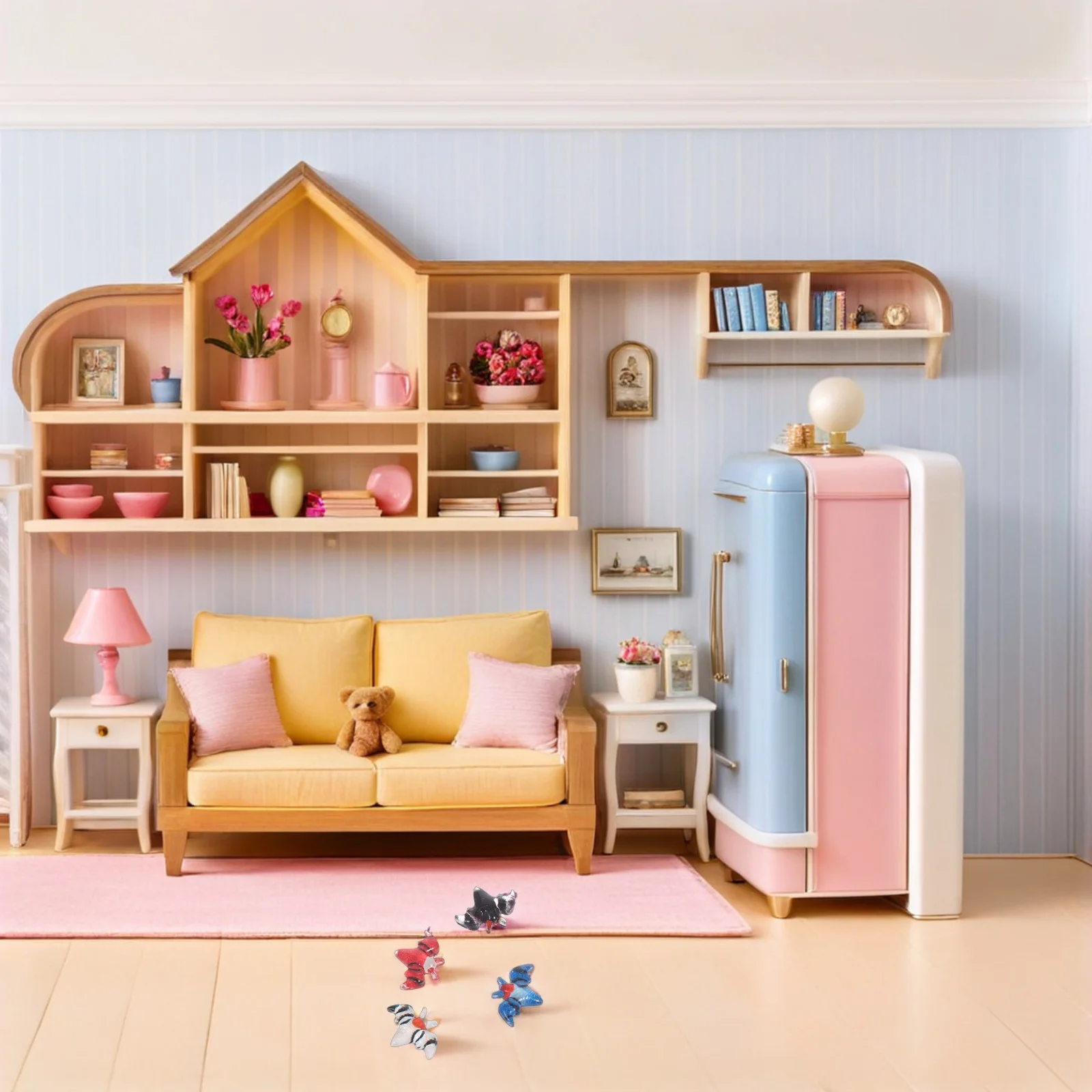 

80Pcs Halloween Bat Decorations Resin Cartoon Mini Bats for DIY Crafts Scrapbooking Haunted Village Terrarium Decor