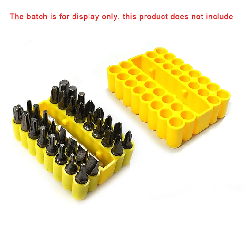 1/2/5 units Organiser Box with 32-Hole Bit Holder for 6.35MM Hex Shank, Protective Drill Storage