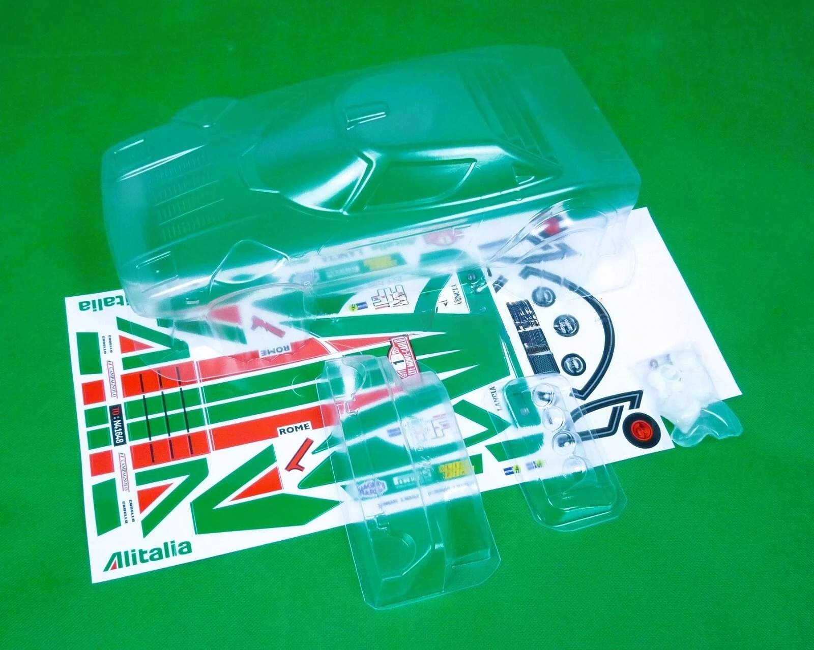 TM118 1/12 Scale Lancia Stratos RC Rally Car Polycarbonate Clear Body Shell With Decals (210mm Wheelbase/165mm Width)