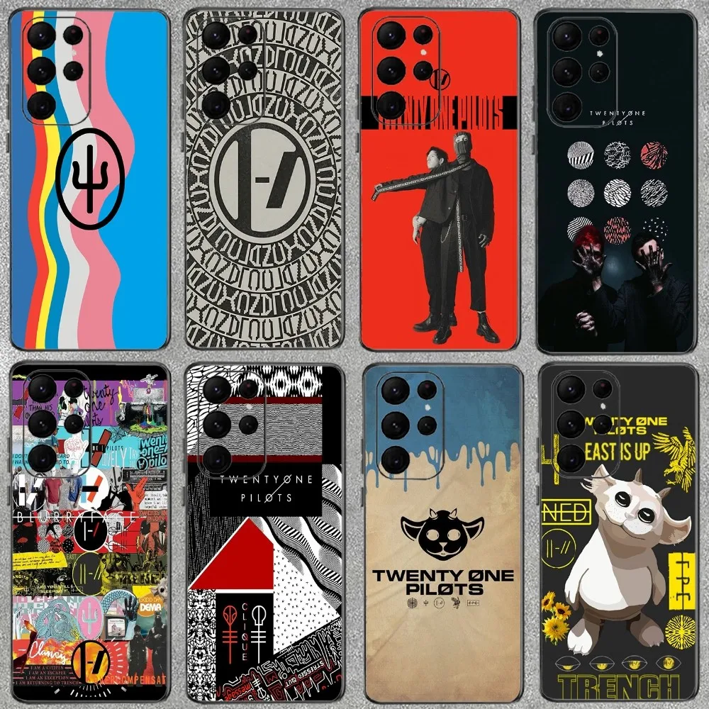 Twenty One Pilots Phone Case For Samsung Galaxy A52 A12 A51 S21 Edge S22ULTRA S23 S20LITE Plus Ultra Black Cover