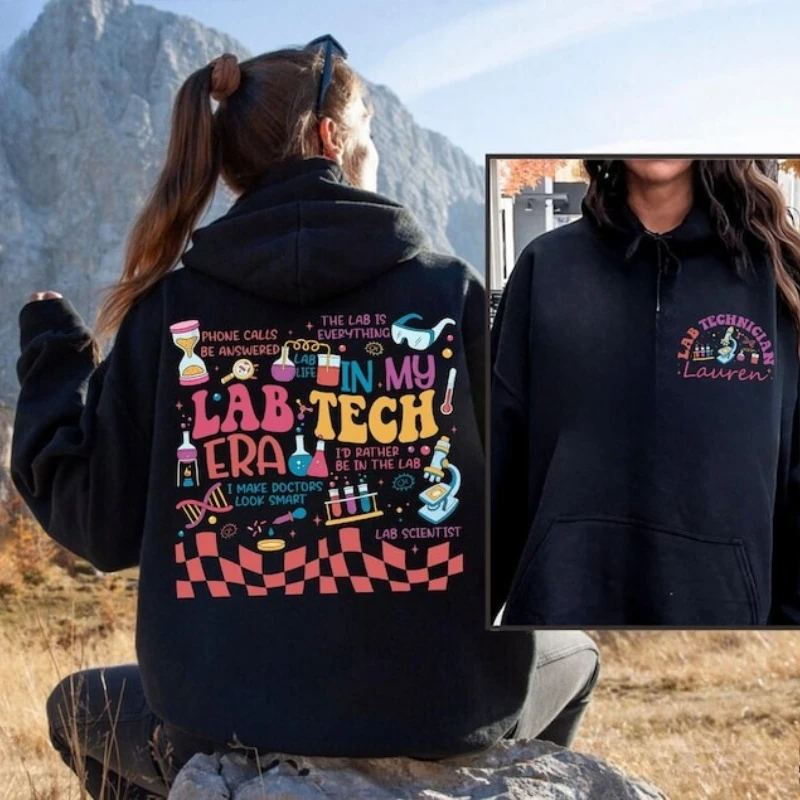

Personalized Lab Tech Sweatshirt in My Lab Tech Era Custom Lab Technician Medical Tech Week Gift Scientist Gift Hoodie Tops