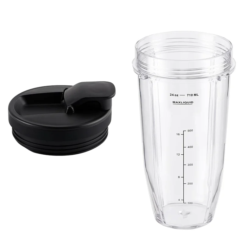 BAAG-4 قطعة أكواب الخلاط استبدال أجزاء 24 أوقية مع أغطية أكواب خلاط ل نوتري نينجا BL480 BL640 CT680