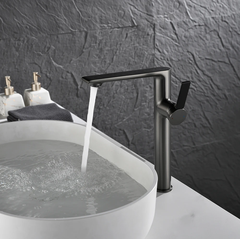 جودة عالية 10 سنوات الضمان بالوعة الحمام صنبور ثقب واحد مغسلة صنبور المياه الساخنة والباردة الحنفية خلاط نحاسي حوض الحنفيات صنبور حمام فاخر حديث لتجديد حمام الفيلا الفندقية #3