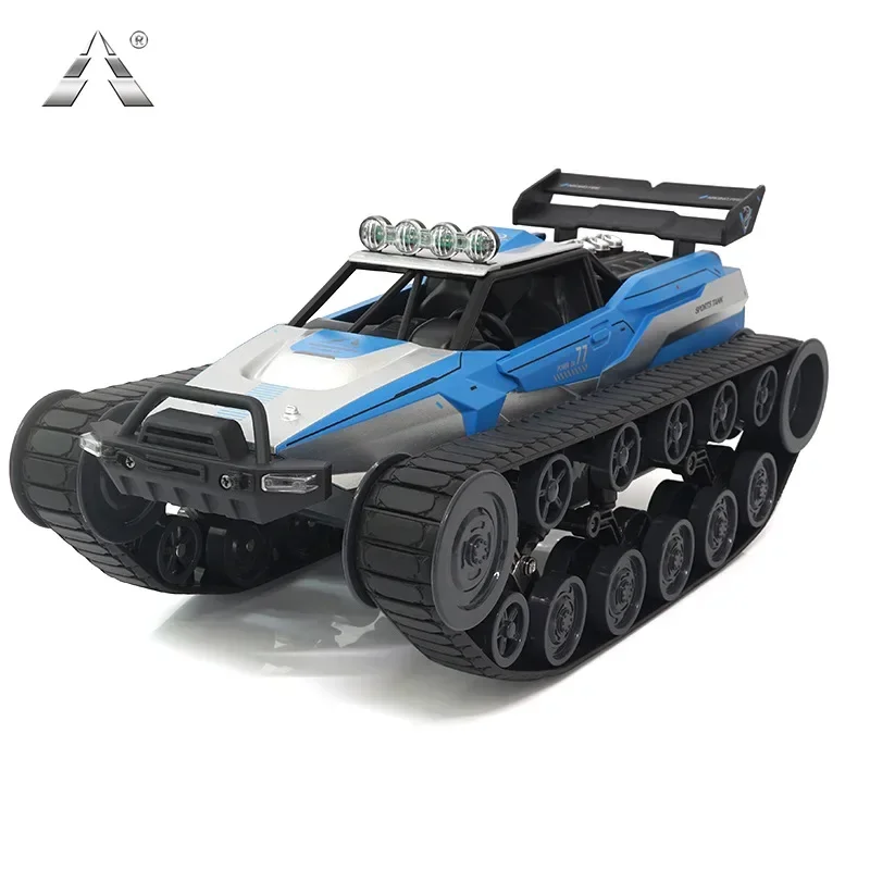 Modelo de tanque rc de aleación kawaii 1:12 con spray de pedos, coche de juguete con control remoto de 2,4G, chasis de robot de 37cm, oruga rc, coches rc, camión monstruo