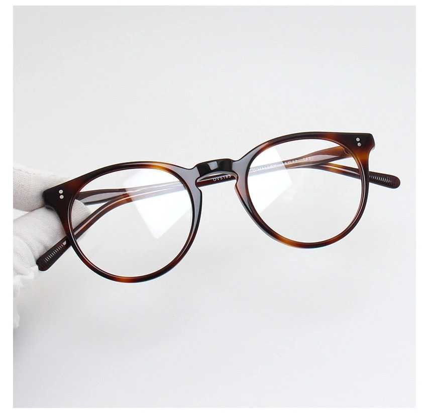 America Brand Design Ovale Brillengestelle für Herren, Vintage-Acetat, ultraleichte Korrektionsbrillen OV5183, optische Brillen für Damen – Detail 26