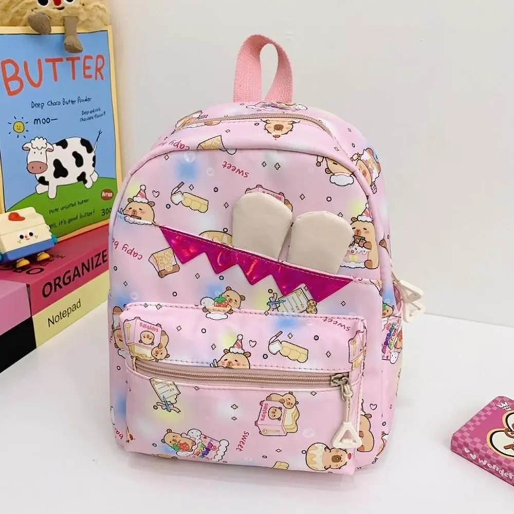 Hochwertige Nylon-Schultaschen Capybara Rucksack mit großer Kapazität, Rucksack für Studenten