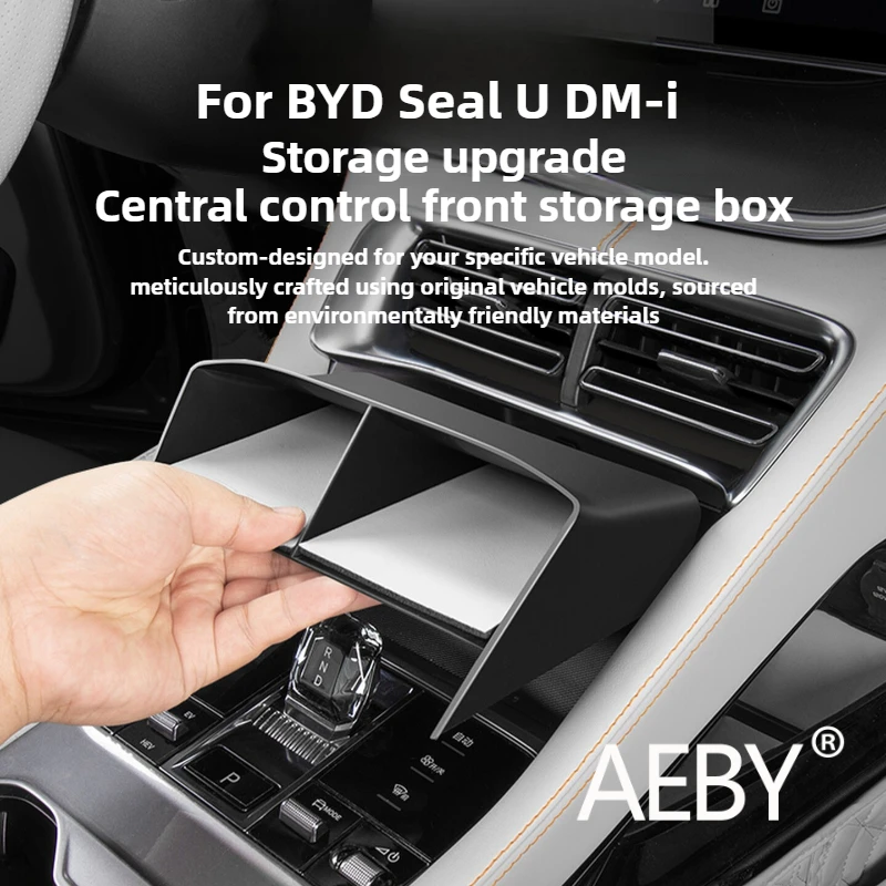 

AEBY For BYD Seal U DM-i 2023 2024 2025 Center Console Storage Box, Front Armrest Organizer, Waterproof Interior Accessories