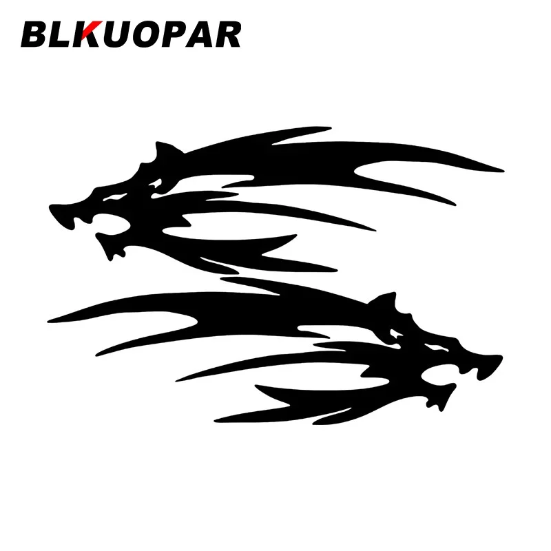 BLKUOPAR Couple Wild Wolf Car Stickers Car Door Protector Decal Die-cut Vinyl Waterproof Motorcycle Creative Refrigerator Decals